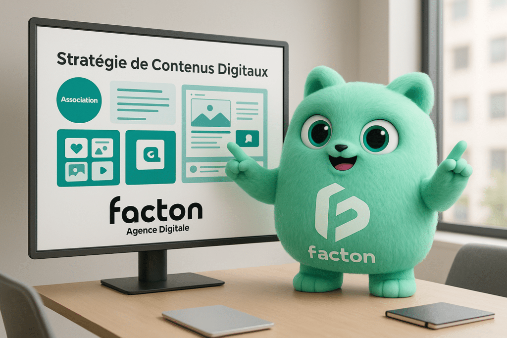 FACTY présentant une stratégie de communication digitale pour une association