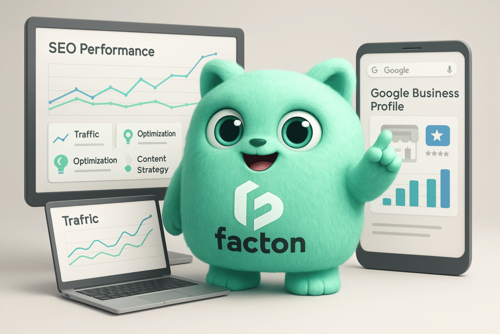 FACTY consultant SEO analysant les performances d’un site WordPress et Google Business Profile