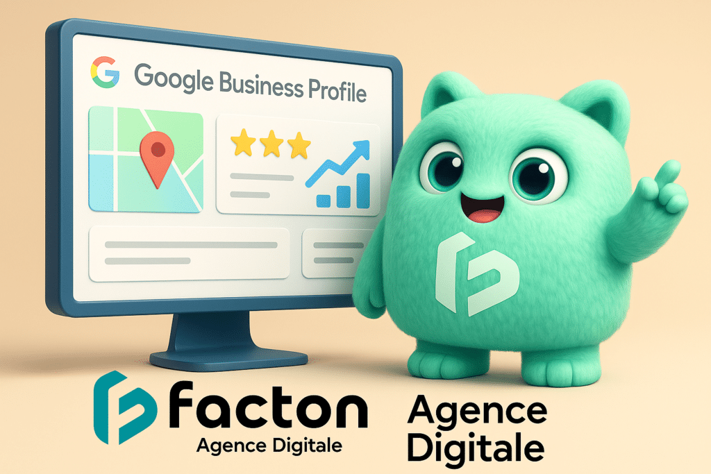 FACTY analysant une fiche Google Business Profile pour optimiser la visibilité locale d’un site e-commerce