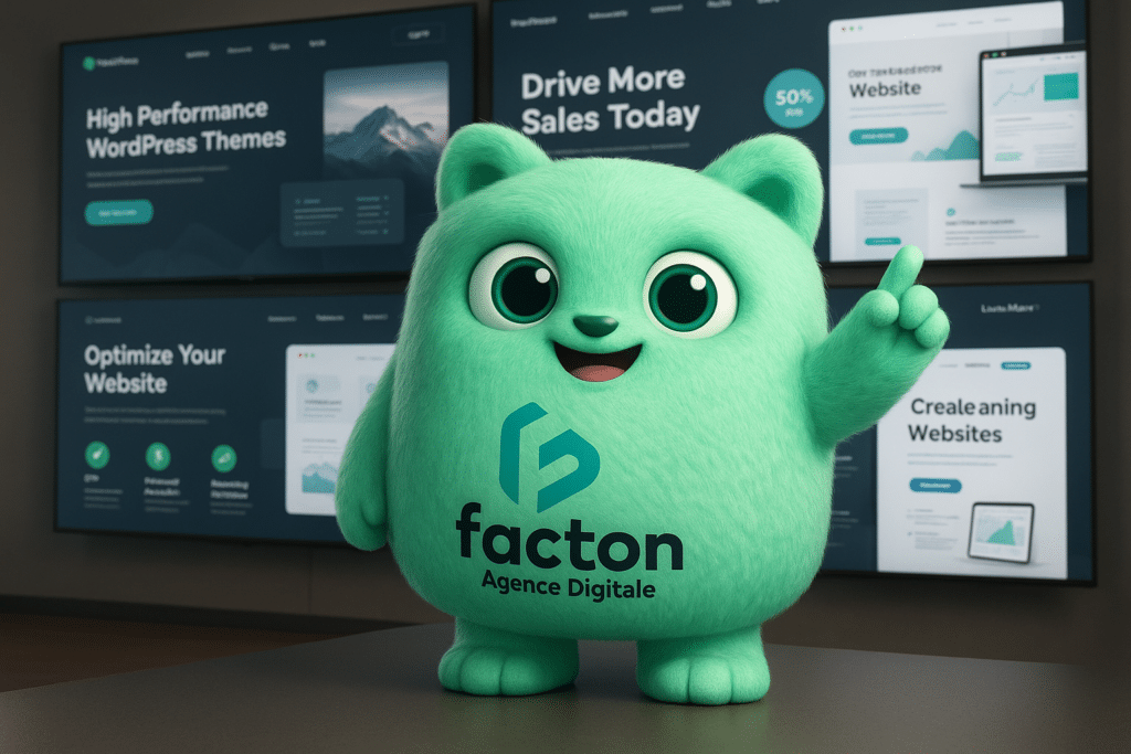 FACTY présentant des maquettes de site WordPress optimisé pour la refonte digitale locale