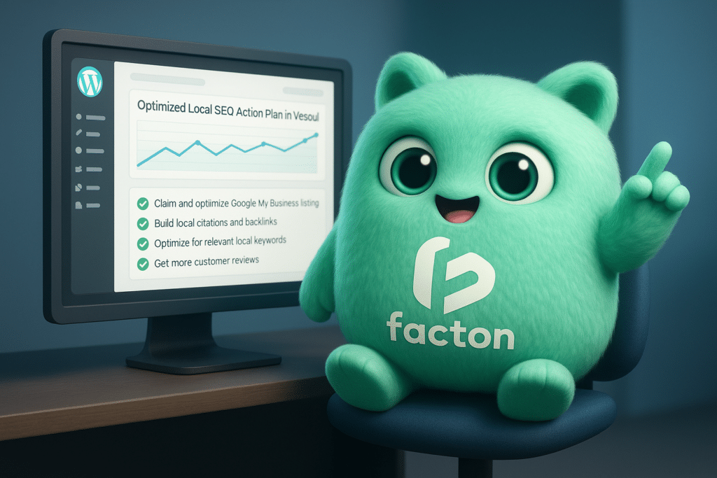 Facty analyse un site WordPress avec outils SEO local en contexte professionnel à Vesoul