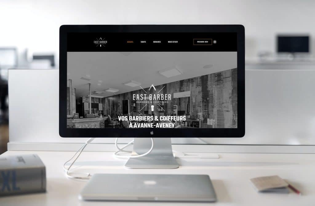 Version Responsive Ordinateur du site East Barber