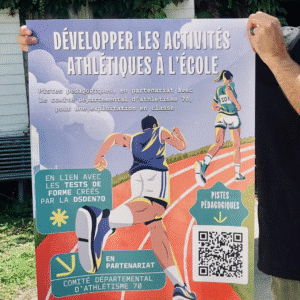 Developper les activites athletiques a lecole – Affiche A1 pour toutes les ecoles de Haute Saone