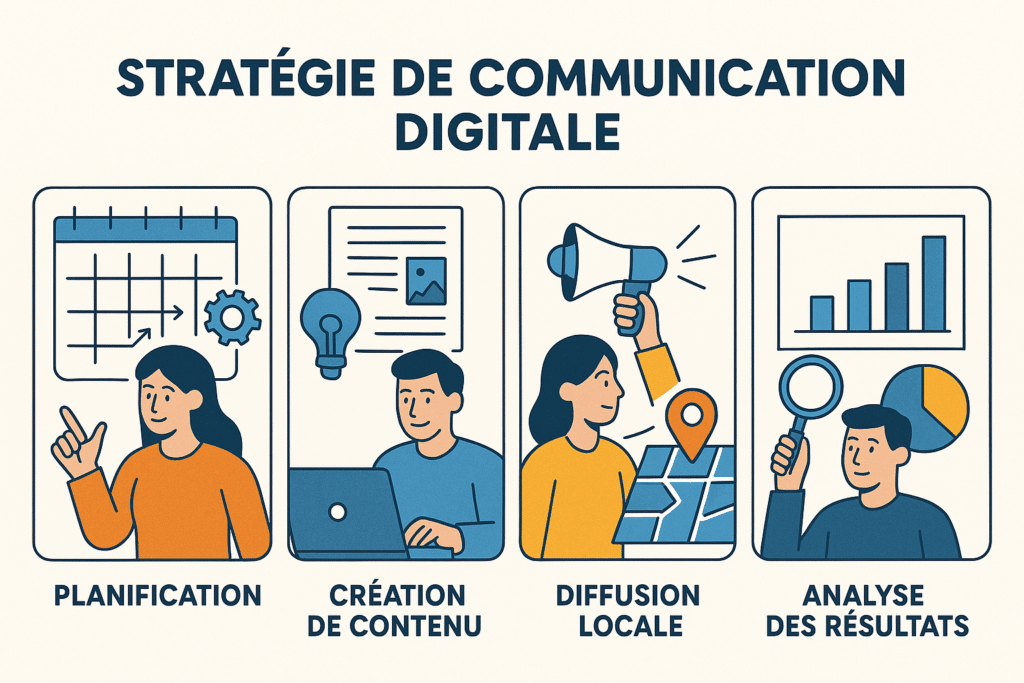 Étapes clés de la communication digitale locale