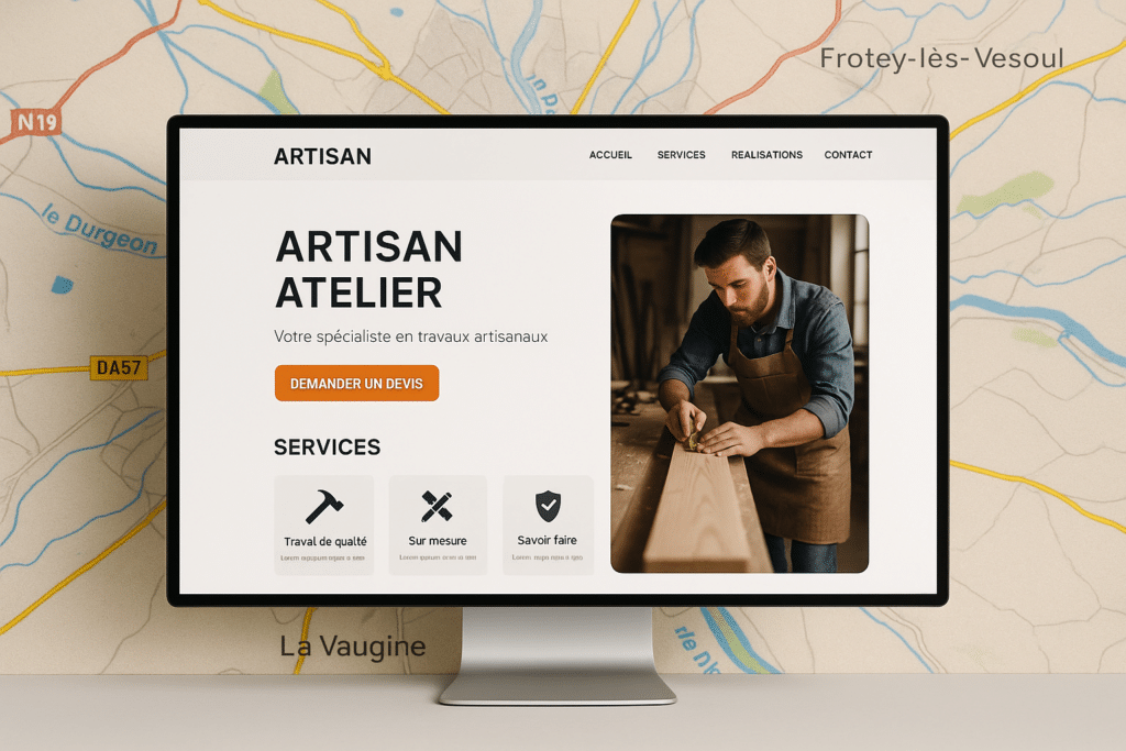 Site internet vitrine pour artisan à Vesoul optimisé SEO local