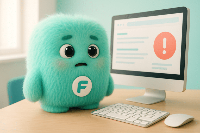 Mascotte FACTY analyse les erreurs lors de la création d’un site internet dans un cadre professionnel