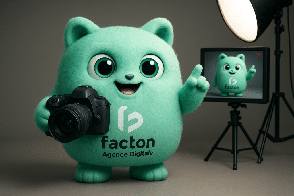 FACTY lors d'une séance de photographie professionnelle en studio avec équipement et éclairage adaptés.
