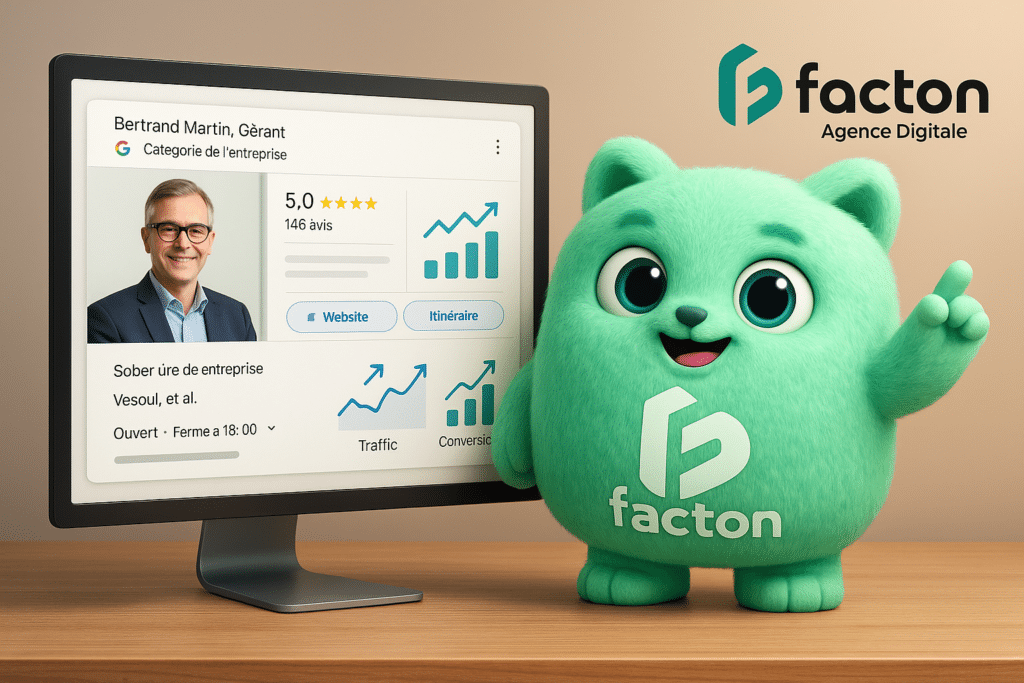 FACTY en accompagnement d’un dirigeant local optimisant une fiche Google Business Profile en Haute-Saône