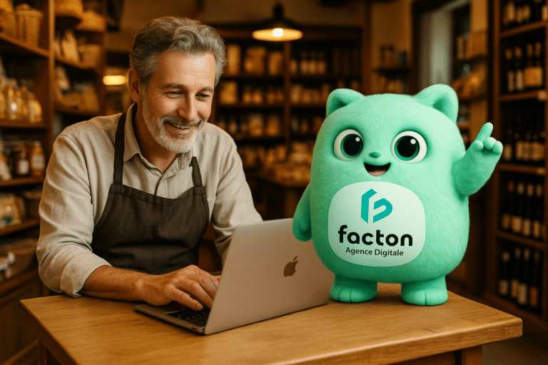 Commerçant à Maîche utilisant une solution click and collect avec FACTY de FACTON