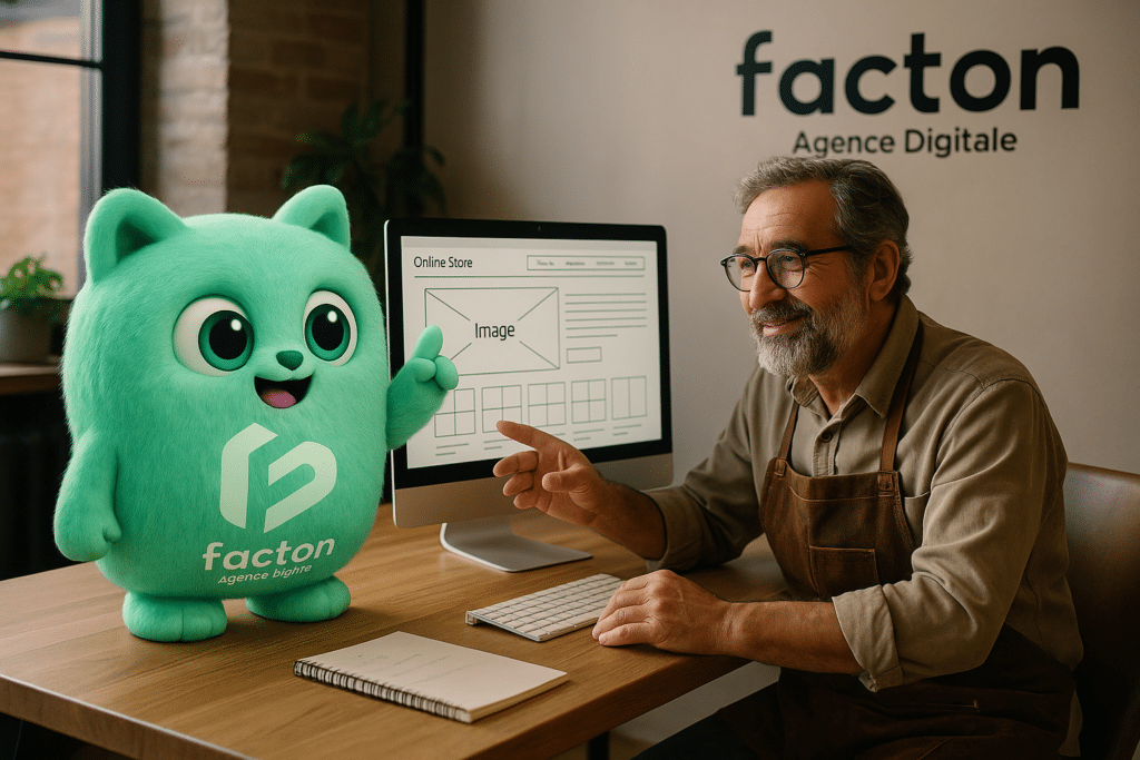 FACTY en réunion avec un artisan de Salins-les-Bains pour la création d'une boutique en ligne
