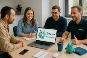 Réunion de création site WooCommerce avec FACTON à Morteau