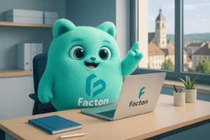 FACTY travaillant sur ordinateur dans un bureau à Lure, création site internet professionnel