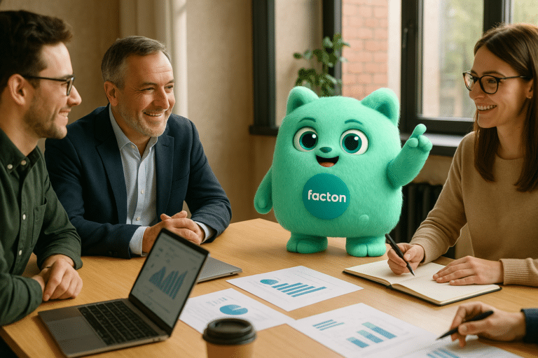 Réunion professionnelle entre dirigeant local et agence de communication digitale à Vesoul avec FACTY FACTON